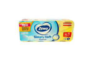 Бумага туалетная 3-х слойная Simply Soft Zewa 10шт