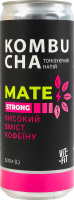 Напій бродіння фільтрований непастеризований з цукром Mate Strong Kombucha Vit-Fit з/б 0.33л