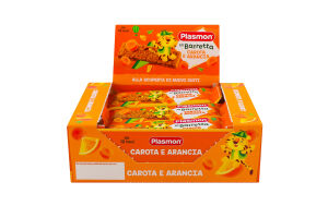 Батончик злаковий для дітей від 12міс зі смаком моркви та апельсину Plasmon м/у 20г