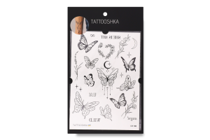 Тату Tattooshka Метелики та квіти