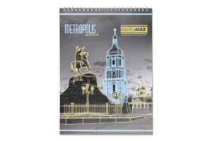 Блокнот н/пруж. Buromax Metropolis А4 48 арк. кл. синій