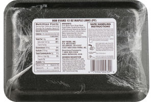 Bob Evans Pork Sausage Links Maple - 14 CT