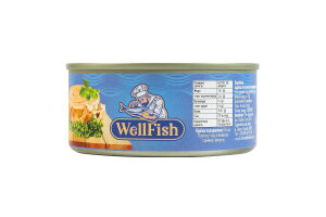 Тунець шматочками в олії стерилізований WellFish з/б 160г