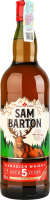 Виски 1л 40% канадский купажированный 5YO Sam Barton бут