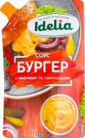 Соус майонезный с овощами и пряностями Бургер Idelia д/п 180г