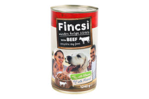 Корм д/собак з смаком яловичини 1240г ж/б Фінчі