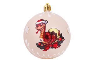 Прикраса ялинкова Куля Символ року Нюд 80мм 31755