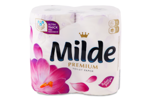 Бумага туалетная 3-х слойная Relax purple Premium Milde 4шт