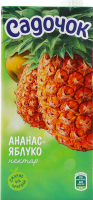 Нектар неосветленный пастеризованный Ананас-яблоко Садочок т/п 0.95л