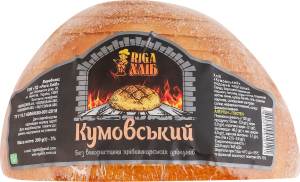 Хліб половинка в нарізці подовий Кумовський Riga Хліб м/у 300г