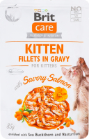 Корм д/кошенят з філе лосося в соусі 85г пауч Бріт Кеа