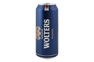 Пиво 0.5л 4.9% світле фільтроване пастеризоване Pilsener Wolters з/б