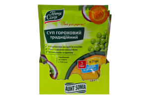 Суп гороховый с горохом варено-сушеным и натуральными сушеными овощами Традиционный Тьотя Соня м/у 70г