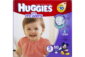 Huggies Diapers Little Movers Disney Baby Size 5 (Over 27 lb) - 50 CT