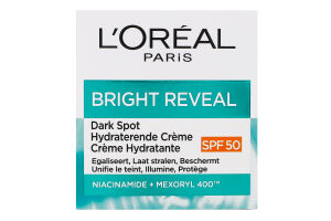 Крем для кожи лица увлажняющий против пигментных пятен SPF 50 Bright Reveal L'Oreal Paris 50мл