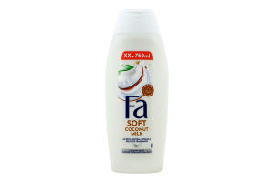 Крем-гель для душу з ароматом кокосу Coconut Milk Soft Fa 750мл