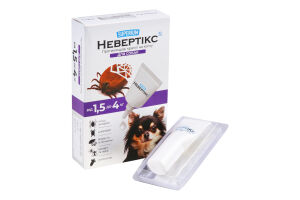 Краплі протикліщові д/собак від 1,5кг до 4кг Невертікс 0,8мл Суперіум