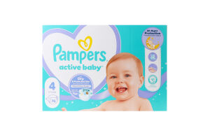 Подгузники для детей 9-14кг 4 Active Baby Pampers 76шт