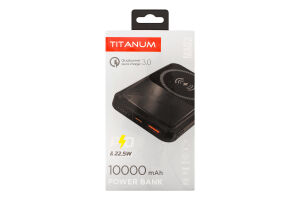 Повербанк з бездротовою зарядкою 10000mAh 10Аг 22,5W Titanum