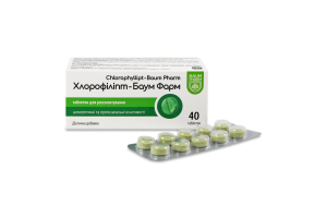 Добавка дієтична таблетки Хлорофіліпт Baum Pharm 40шт