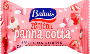Сырок глазированный с клубникой и вкусом панакоты Baltais м/у 38г