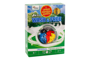Порошок пральний Гірська свіжість універсальний 400г Wash&Free