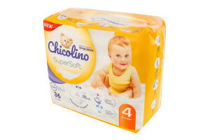 Трусики-підгузники для дітей 7-14кг 4 Super Soft Chicolino 36шт