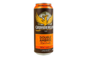Пиво спеціальне 500мл 6.5% темне пастеризоване Double ambree Grimbergen з/б