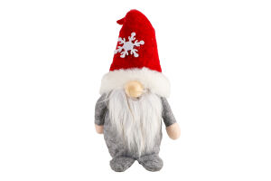 Гном новорічний MBM My Home сіро-червоний DH-NY-06