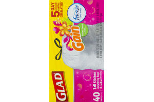 Glad Tall Kitchen Drawstring Bags 13 Gallon Gain Island Fresh Scent - 40 CT