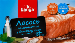 Лосось атлантичний у власному соку Banga к/у 120г