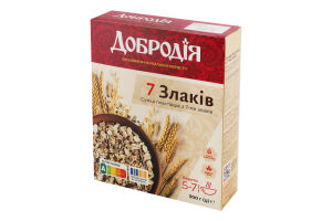 Суміш пластівців 7 злаків Добродія к/у 500г