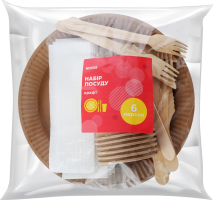 Набір посуду папер.Novus 6 персон кругл