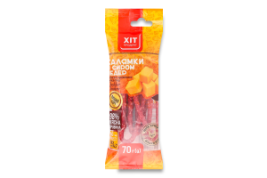Ковбаски з м'яса птиці Салямки з сиром Чедер Хіт продукт с/к м/у 70г