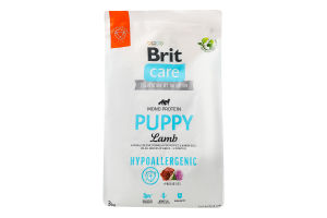 Корм сухий полнораціонний для цуценят і молодих собак Lamb Hypoallergenic Puppy Care Brit 3кг