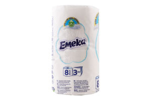 Бумага туалетная 3-х слойная White Emeka 8шт