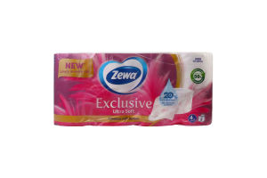 Папір туалетний 4-шаровий Ultra Soft Exclusive Zewa 8шт
