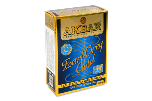 Чай чорний цейлонський листовий з бергамотом Earl Grey Gold Akbar букет к/у 100г