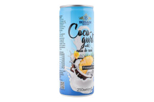 Напій безалкогольний Cocogurt Pineapple негазований 250мл ж/б Bisan Drinks