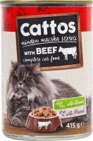 Корм д/котів з смаком яловичини 415г ж/б Кетос