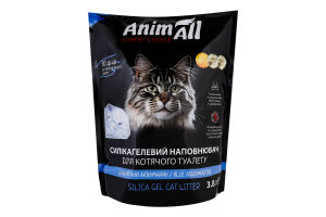 Наполнитель для кошачьего туалета силикагелевый Голубой аквамарин AnimАll 3.8л