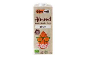 Напій рослинний органічний з мигдалю Classic Ecomil т/п 1л