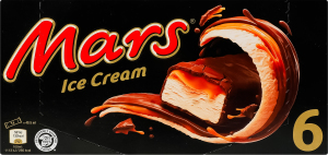 Морозиво молочне вкрите молочно-шоколадною глазур'ю з карамеллю Mars к/у 6х40г