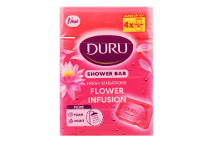 Мило туалетне для душу Квіткова Хмара Fresh Sensations Duru 4х150г