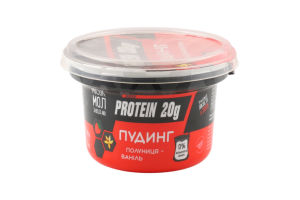 Пудинг нежирний протеїновий з сиропом Полуниця-ваніль Protein 20g Міськмолзавод №1 ст 200г