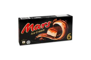 Морозиво молочне вкрите молочно-шоколадною глазур'ю з карамеллю Mars к/у 6х40г