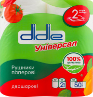 Рушник папер. Didie 2 шт. Білий 2*50