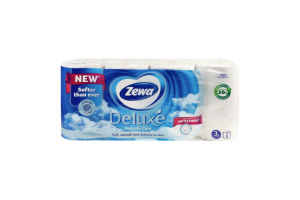 Бумага туалетная 3-х слойная Delicate Care Deluxe Zewa 8шт