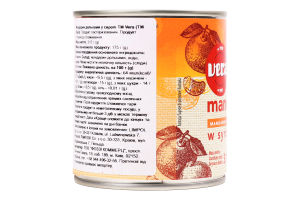 Мандарины дольками в сиропе Vera ж/б 312г