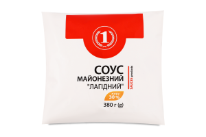 Соус майонезный 30% Нежный ТМ "1" м/у 380г